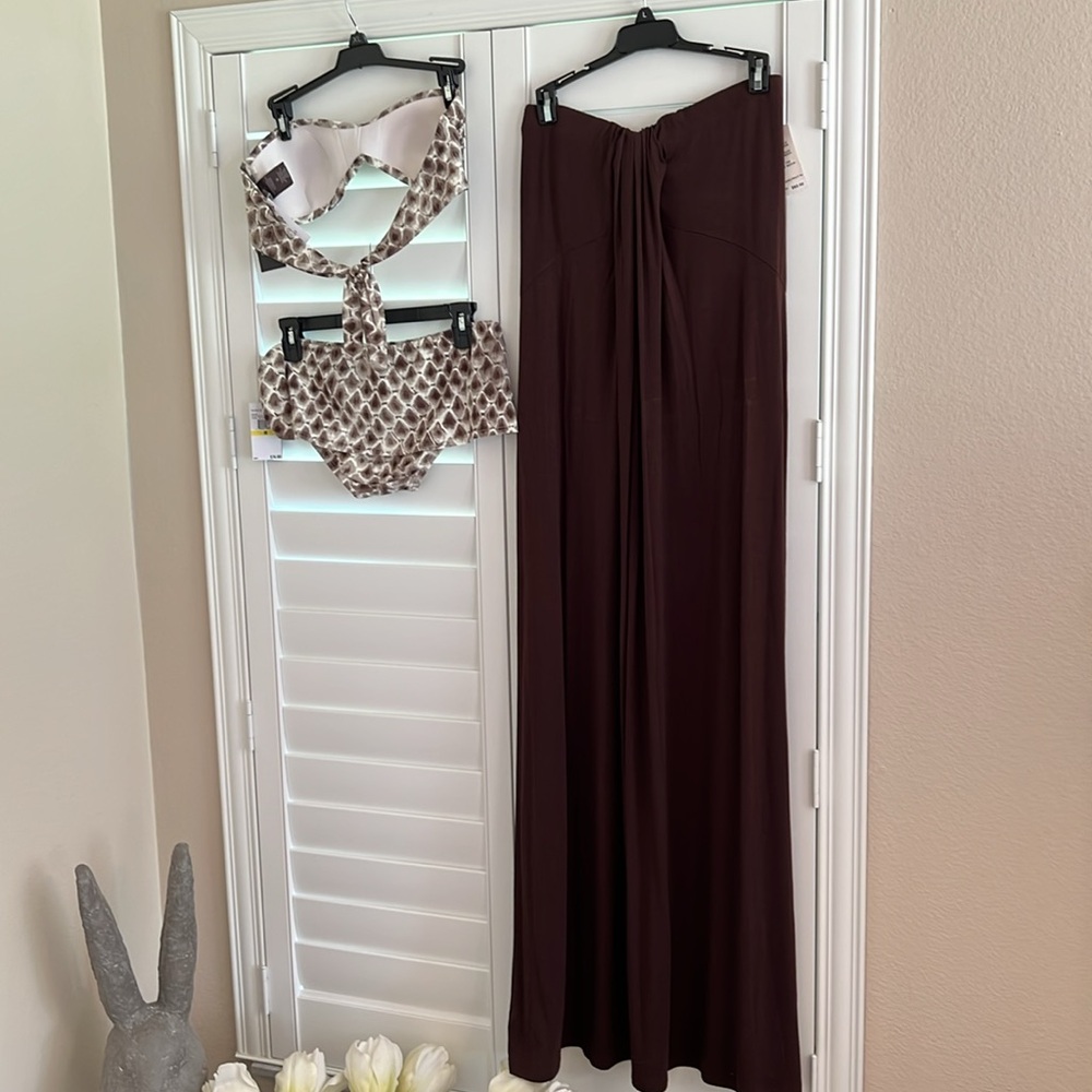 Vince Camuto Swimsuit and Kenneth Cole Maxi Dress Coverup - Picture 6 of 11